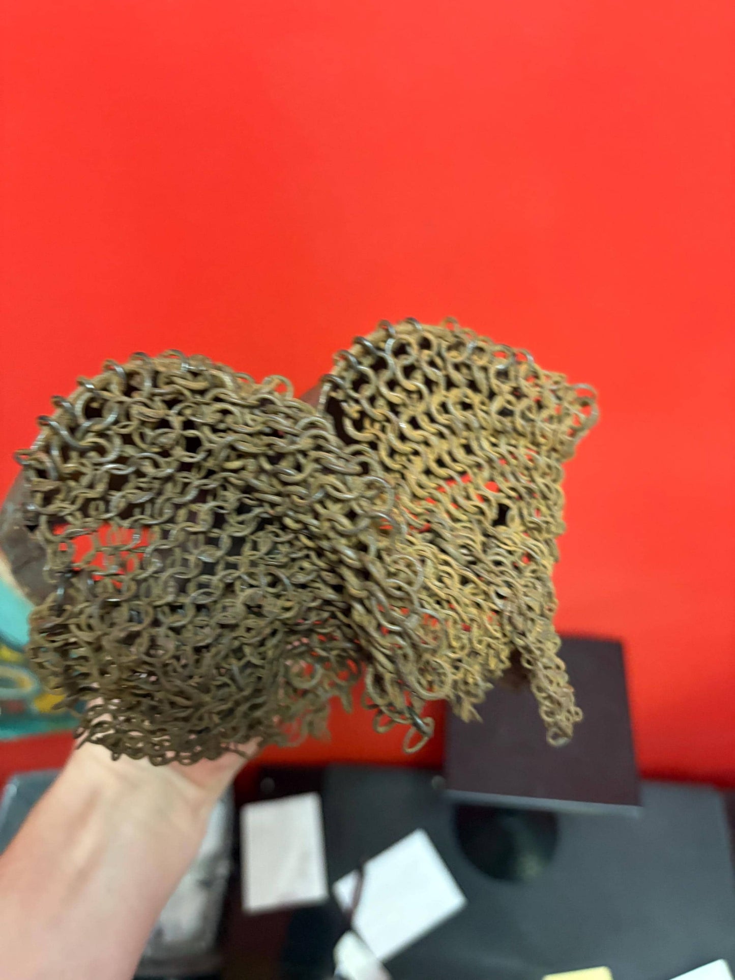 Stunning rare approximately 17 inch long Persian 18 century Banzu bands   military armour  used condition  wow