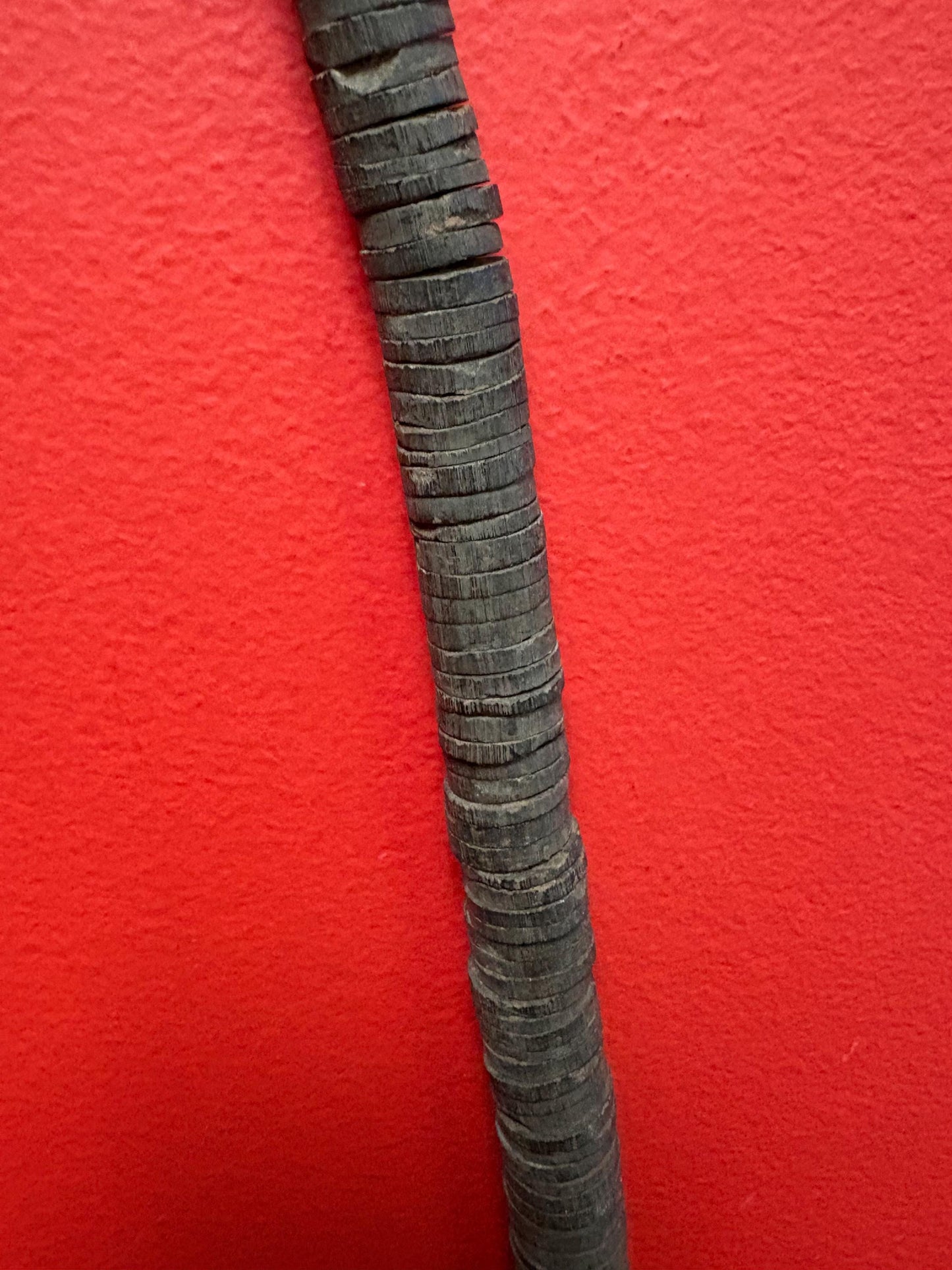 Amazing unique African antique wood necklace   approximately 34 inch circumference and no clap  great to wear a gift