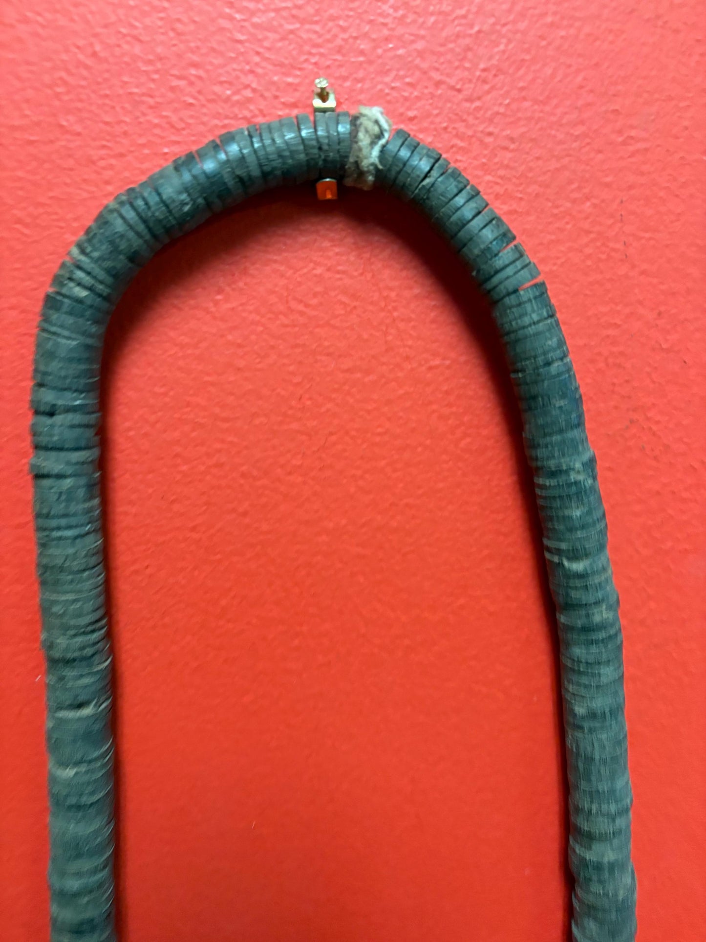 Amazing unique African antique wood necklace   approximately 34 inch circumference and no clap  great to wear a gift
