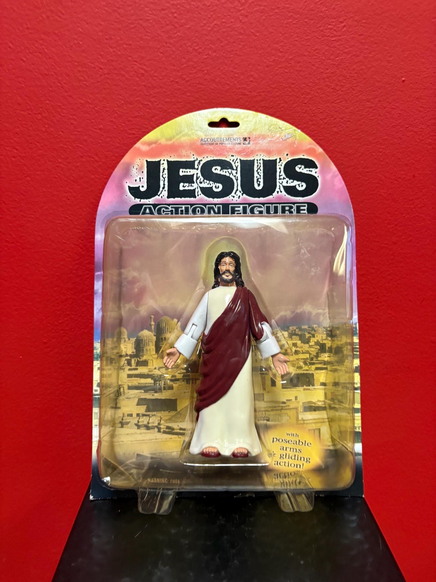 Jesus action figure in original packet  unique and cool