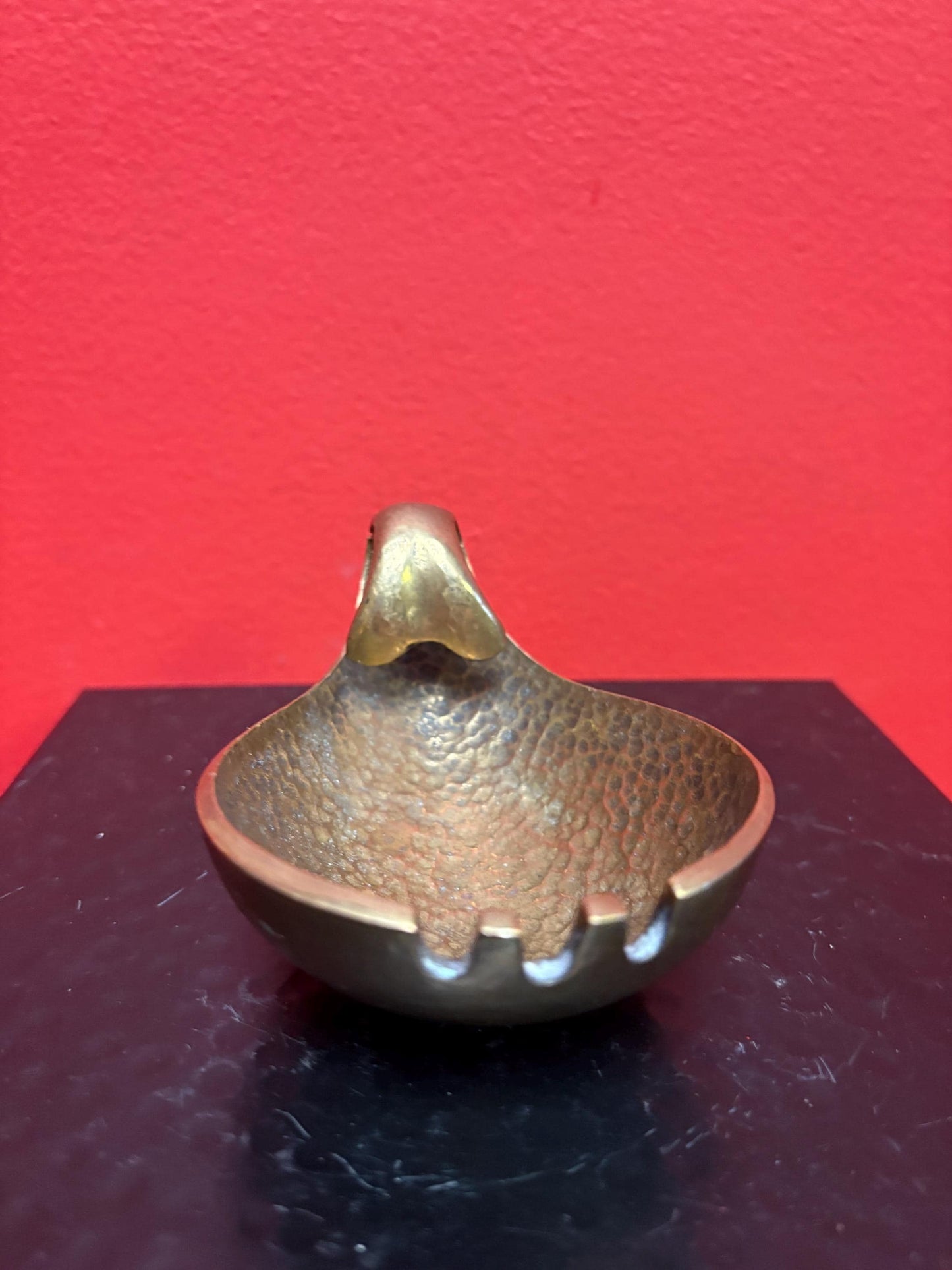 Lovely PAL  Israel MCM brass dish ash tray  4 1/2 x 3 x 1 high  verified authentic