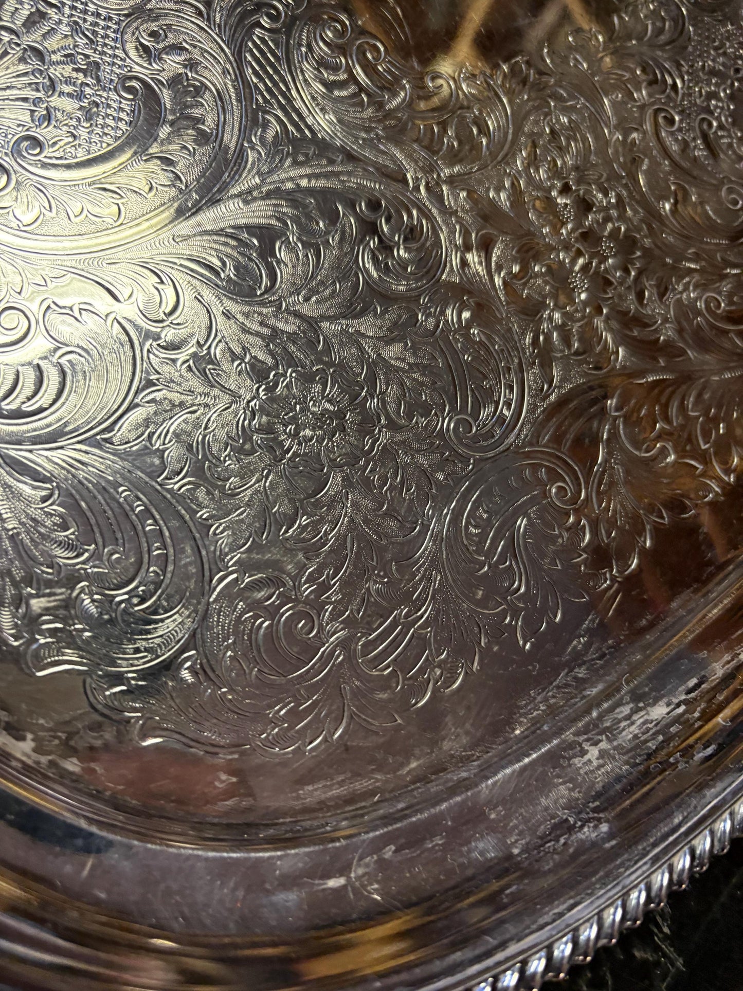 Massive Canadian BIRKS Regency silver plated serving  tray  25 x 15“ across  great condition  heavy and beautiful