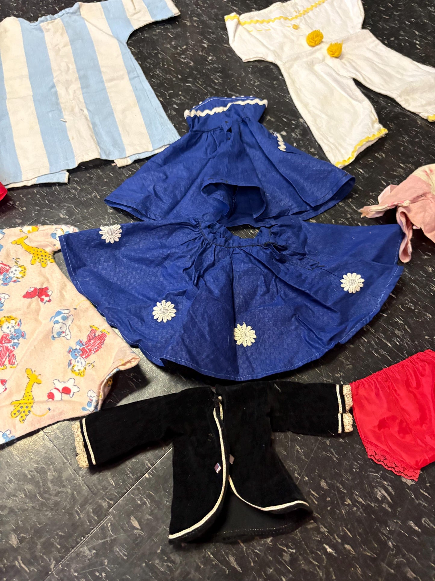 Beautiful lot  of antique doll clothes  great value  from major collection