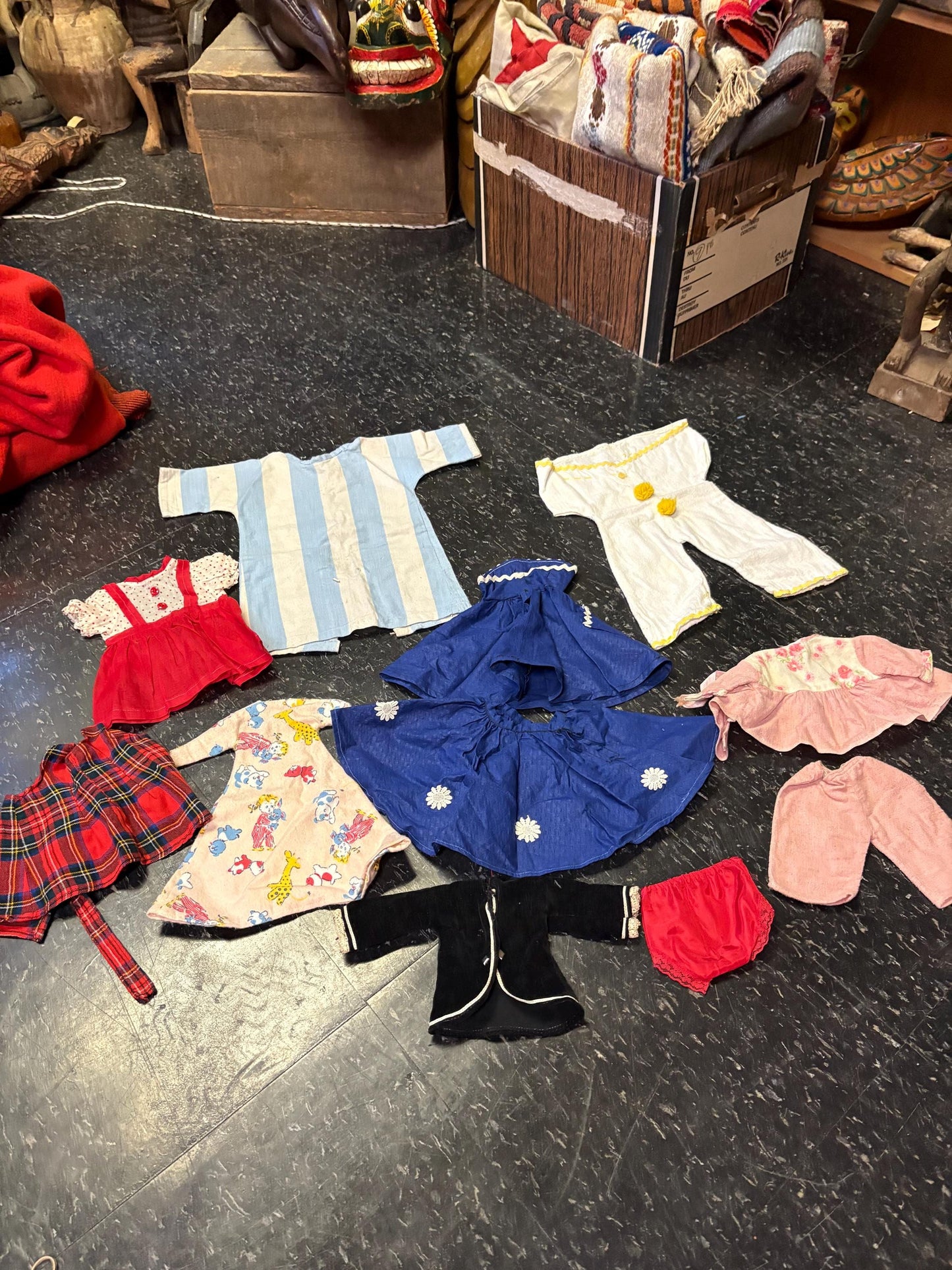 Beautiful lot  of antique doll clothes  great value  from major collection