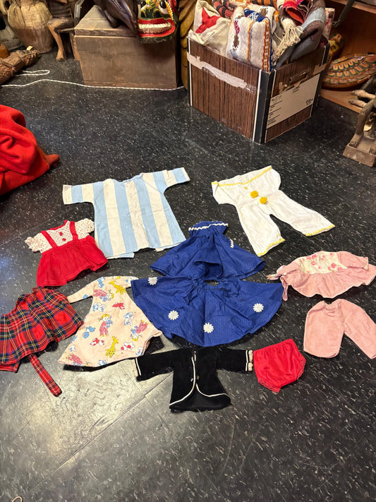Beautiful lot  of antique doll clothes  great value  from major collection