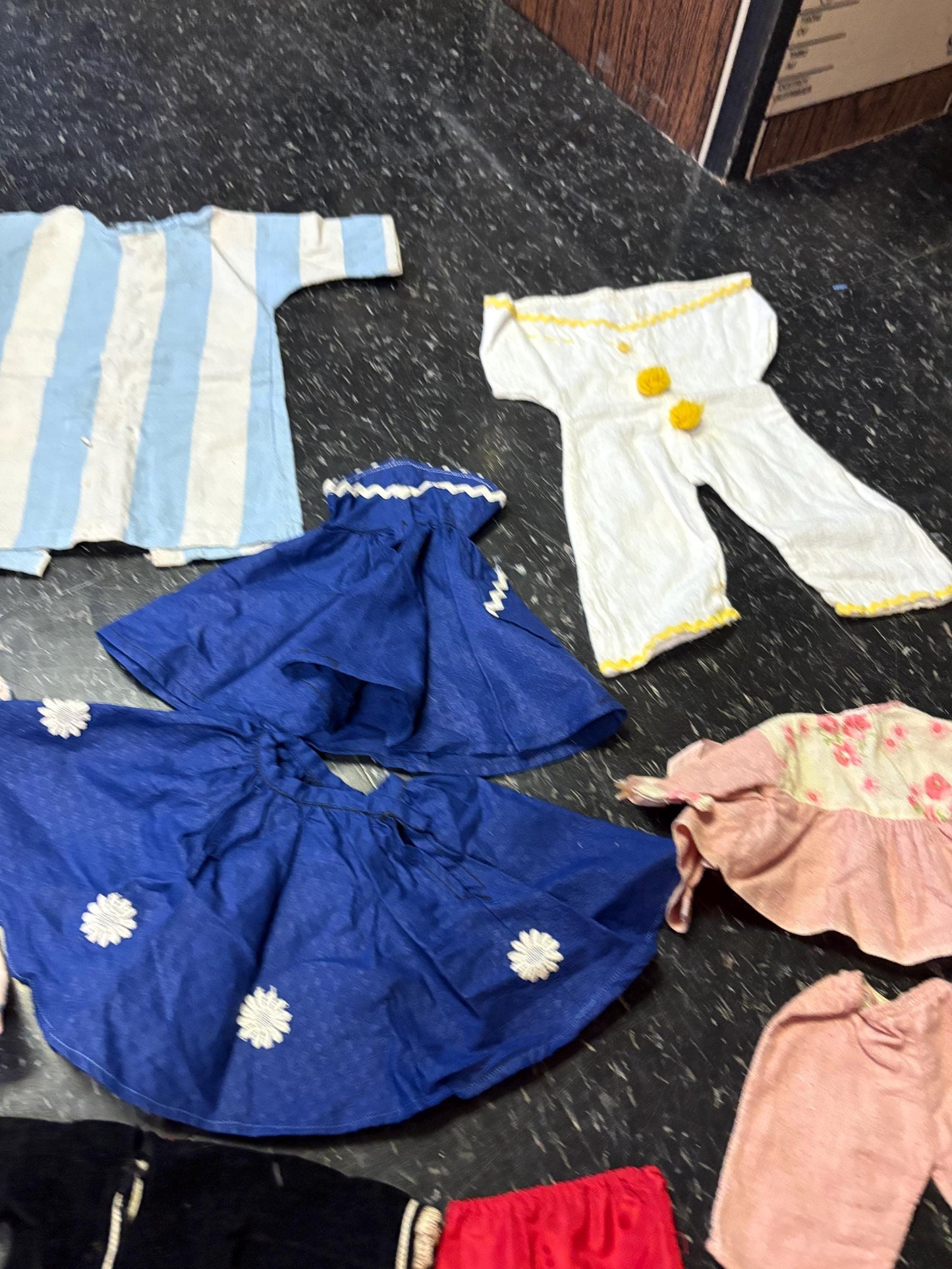 Beautiful lot  of antique doll clothes  great value  from major collection