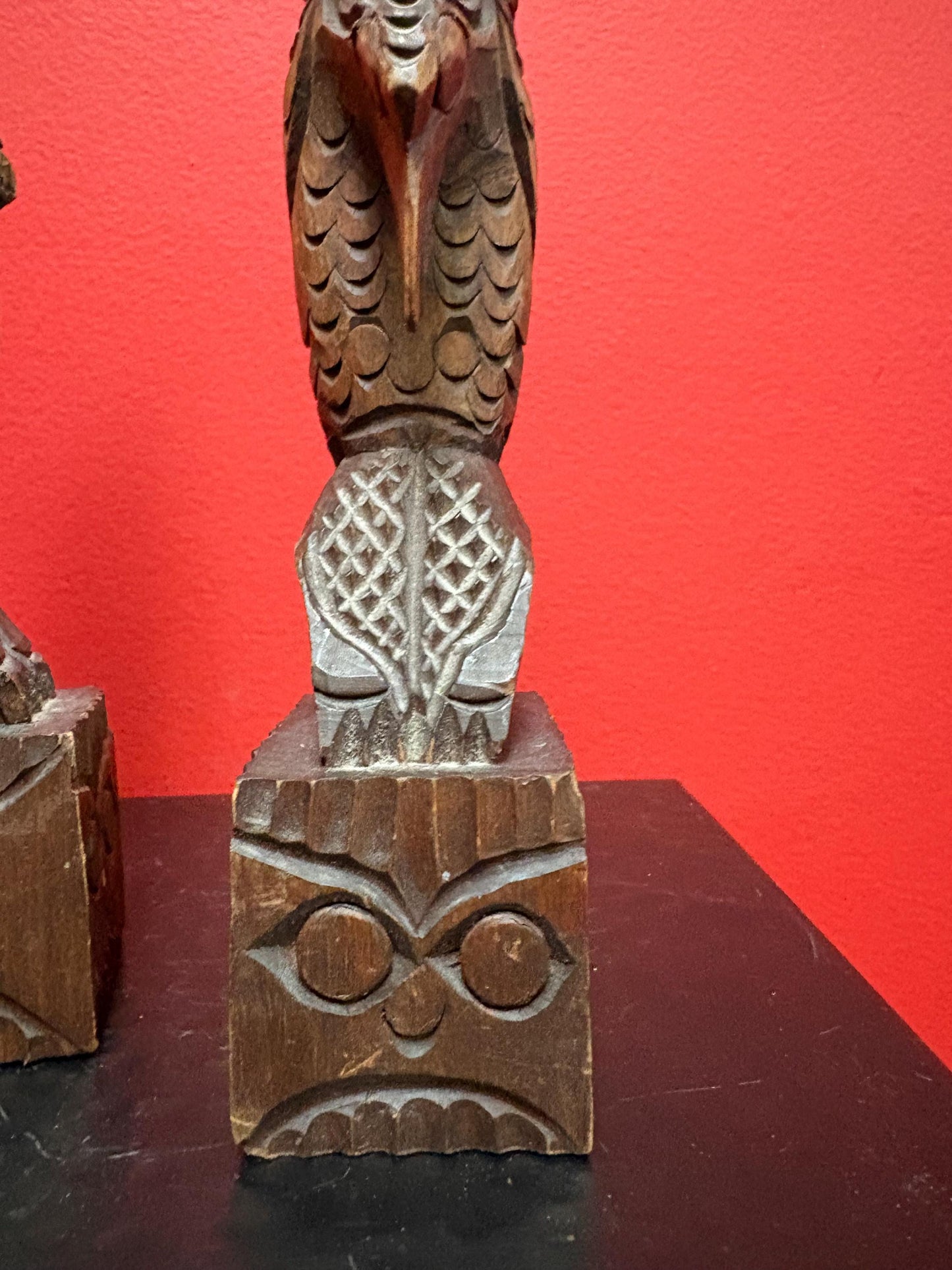 Beautiful pair of indigenous first nations Vancouver Island Eagles  bookends or gift one  nanaimo Chris John - wow - 9.5 inches high
