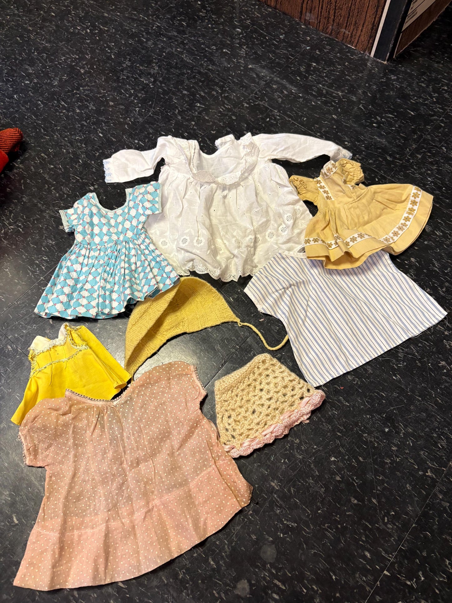 Beautiful lot  of antique doll clothes  great value  from major collection