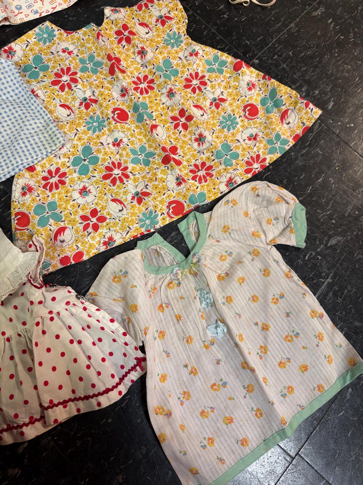 Beautiful lot  of antique doll clothes  great value  from major collection