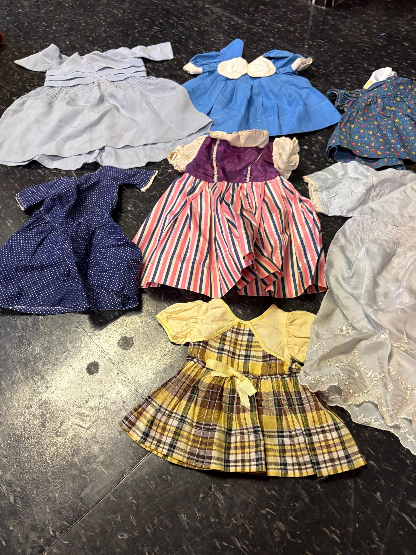 Beautiful lot  of antique doll clothes  great value  from major collection