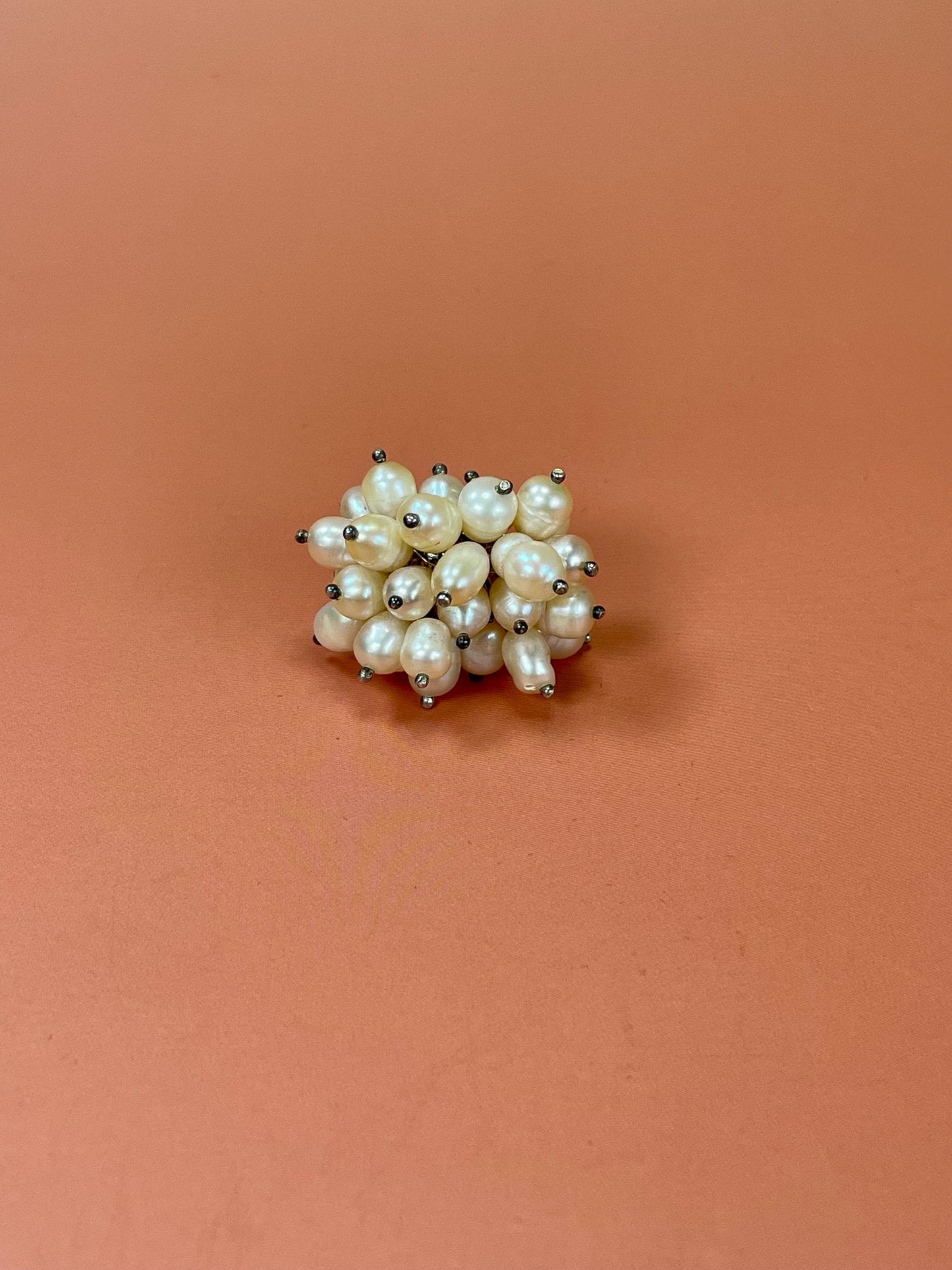 Beautiful sterling silver and Pearl ring   size 5.5  Unique and beautiful  amazing value