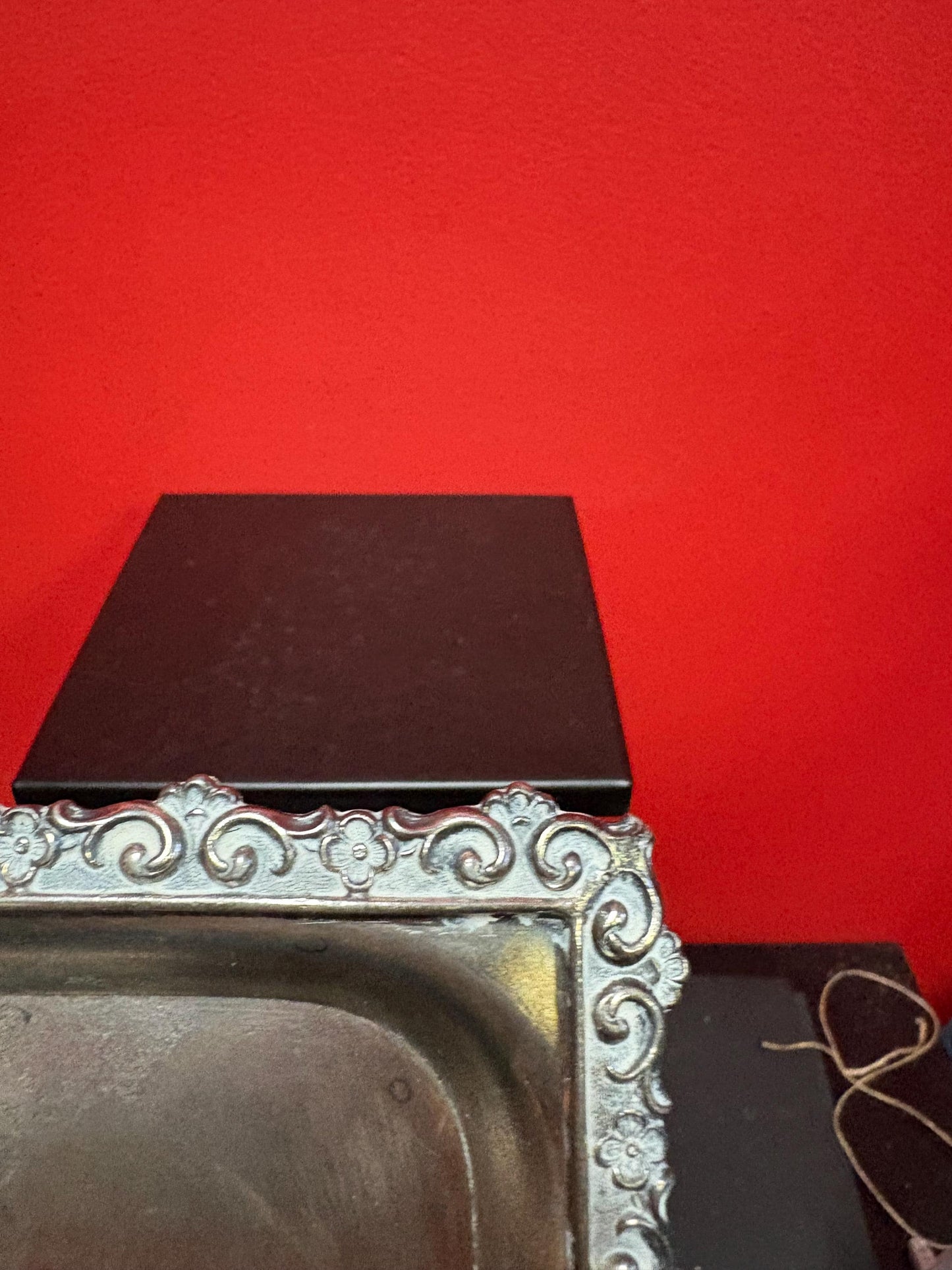 Stunning English Meridian silver plate antique card tray  6 x 6  wonderful condition and ready to gift or use  great value