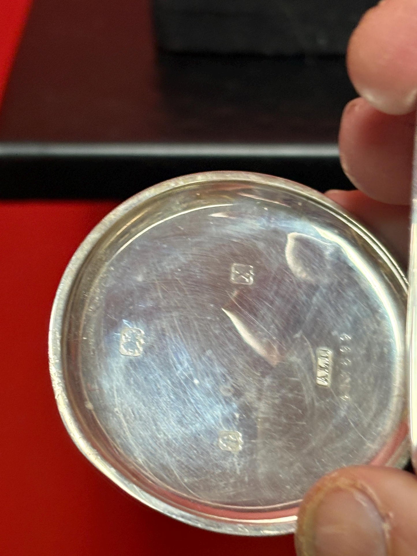 Stunning English sterling silver  Waltham  pocket watch  hallmarked and 3 inches long -  in perfect  condition and working well  wow - B