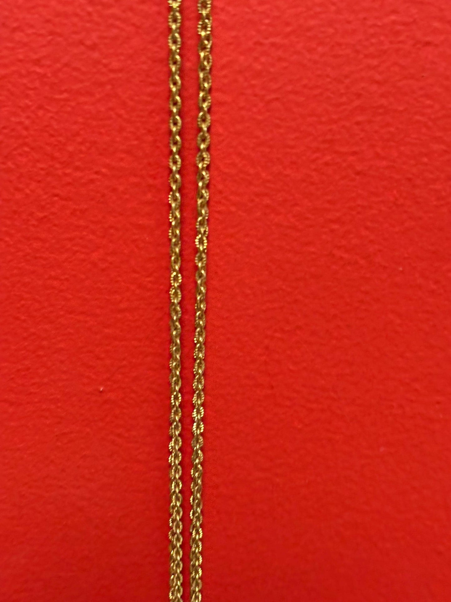 Super long approximately 60 inch gold chain  not tested  29 grams - B