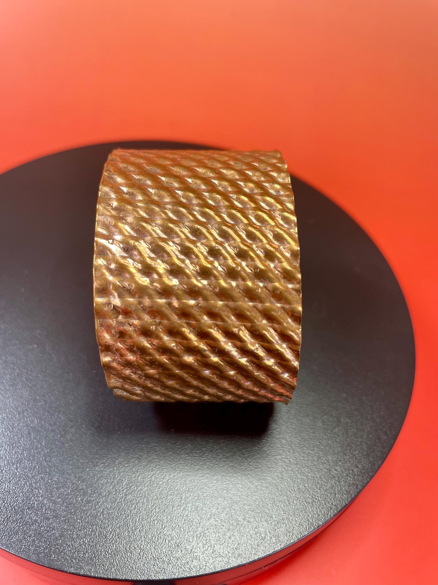 Beautiful 2.25 inch wide vintage copper hammered bracelet Cuff- fits various size wrists