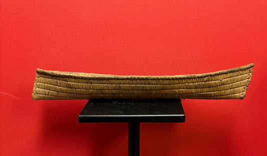 Beautiful indigenous first nations coast Salish weave basket canoe   18 inches long  Canadian historical piece