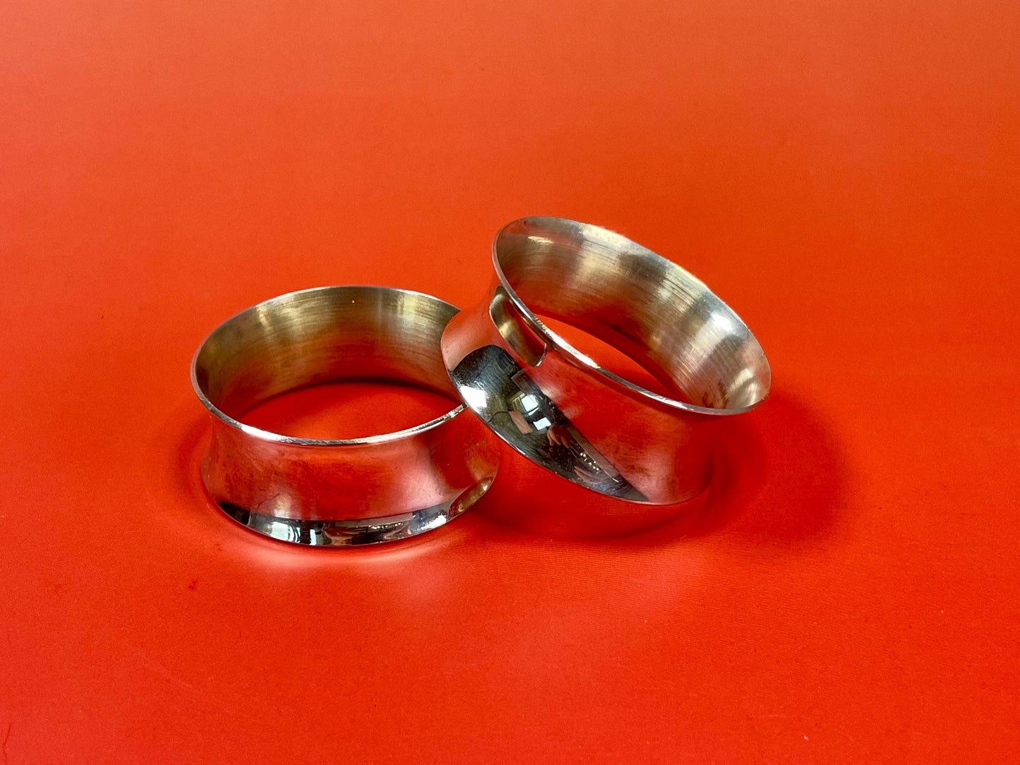 Burke and Wallace Silversmiths  2 Sets of 4 Silver Plated Napkin Rings