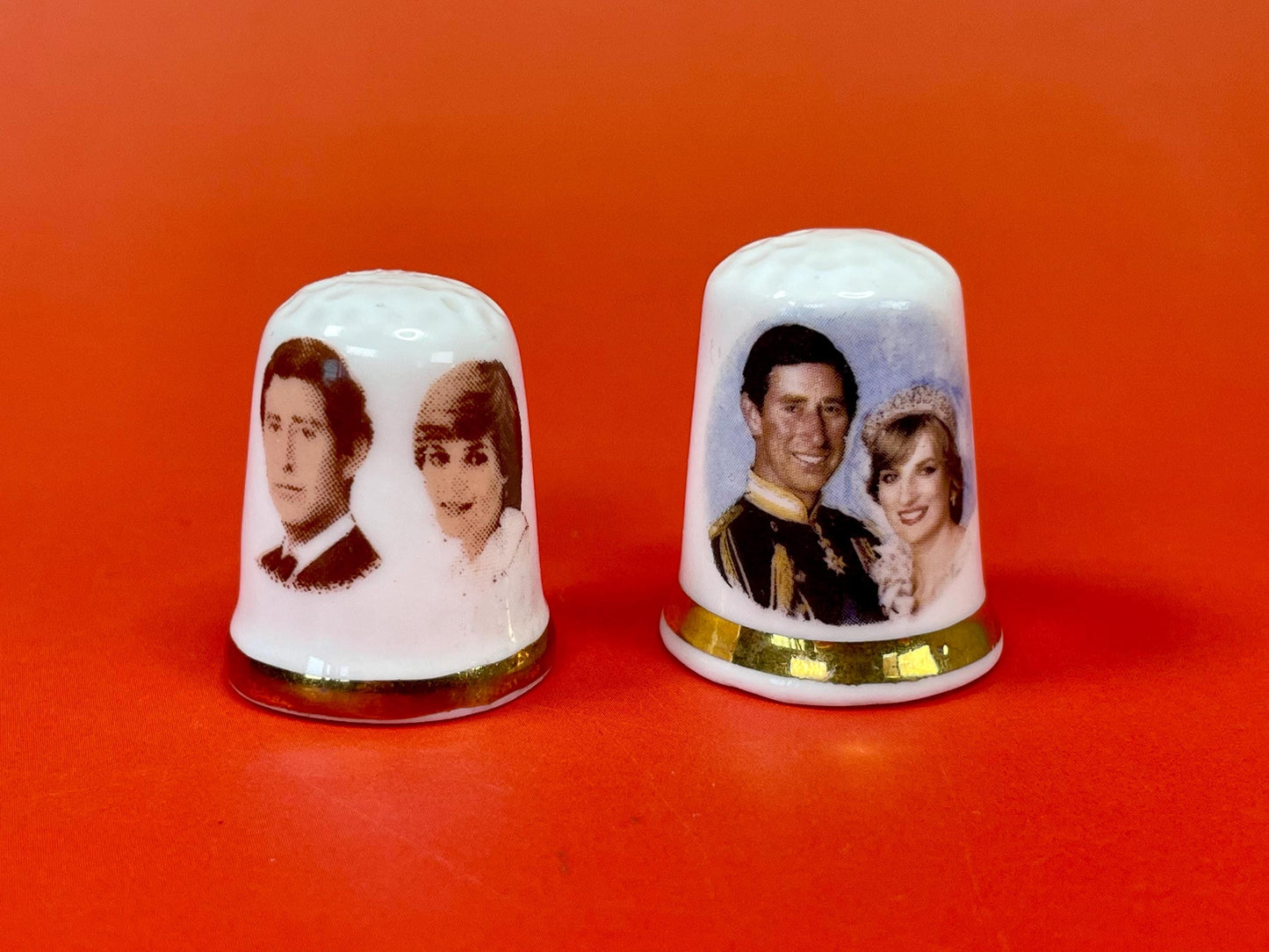 Prince Charles and Princess Diana Fine Bone China Thimbles