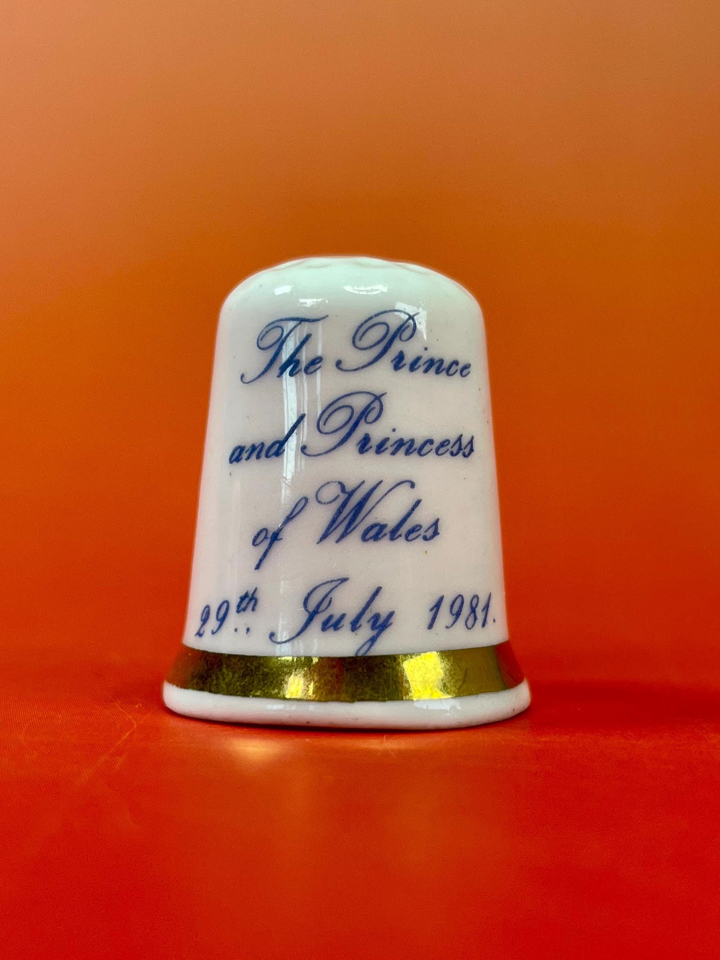 Prince Charles and Princess Diana Fine Bone China Thimbles