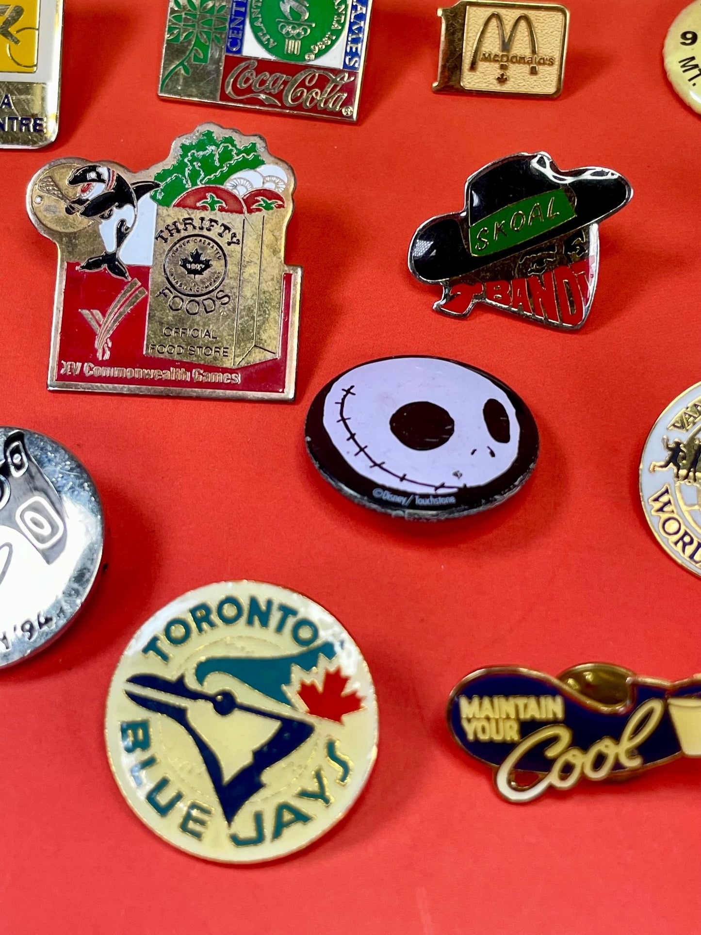 Lot of Vintage and New Pins and Buttons