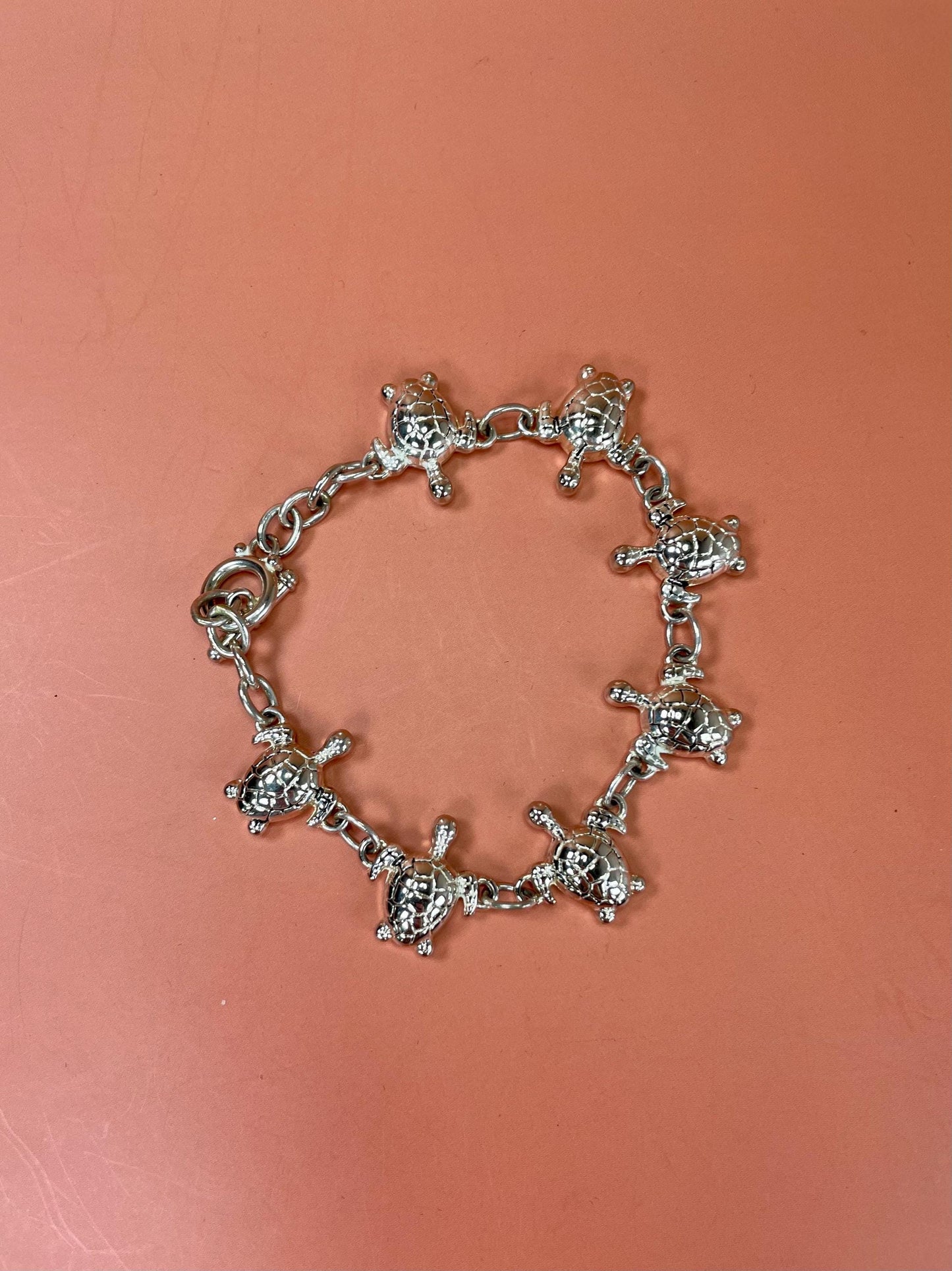 Sterling Silver Turtle Bracelet stamped 925 at a great price