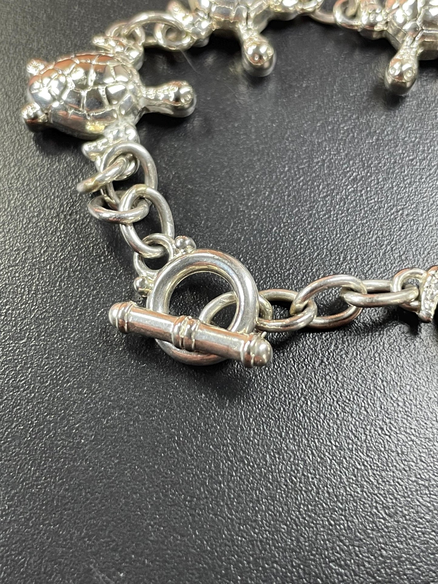 Sterling Silver Turtle Bracelet stamped 925 at a great price