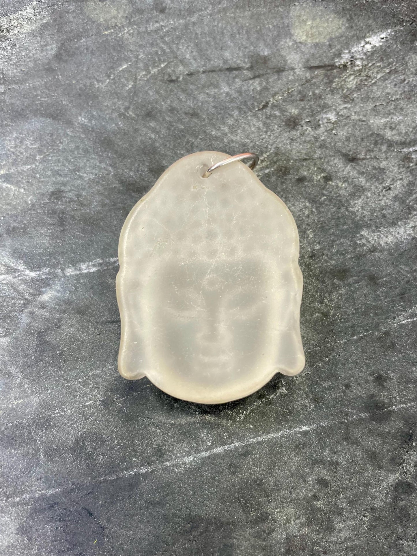 Fabulous Quartz Crystal Buddha Pendant  approximately 2 inches