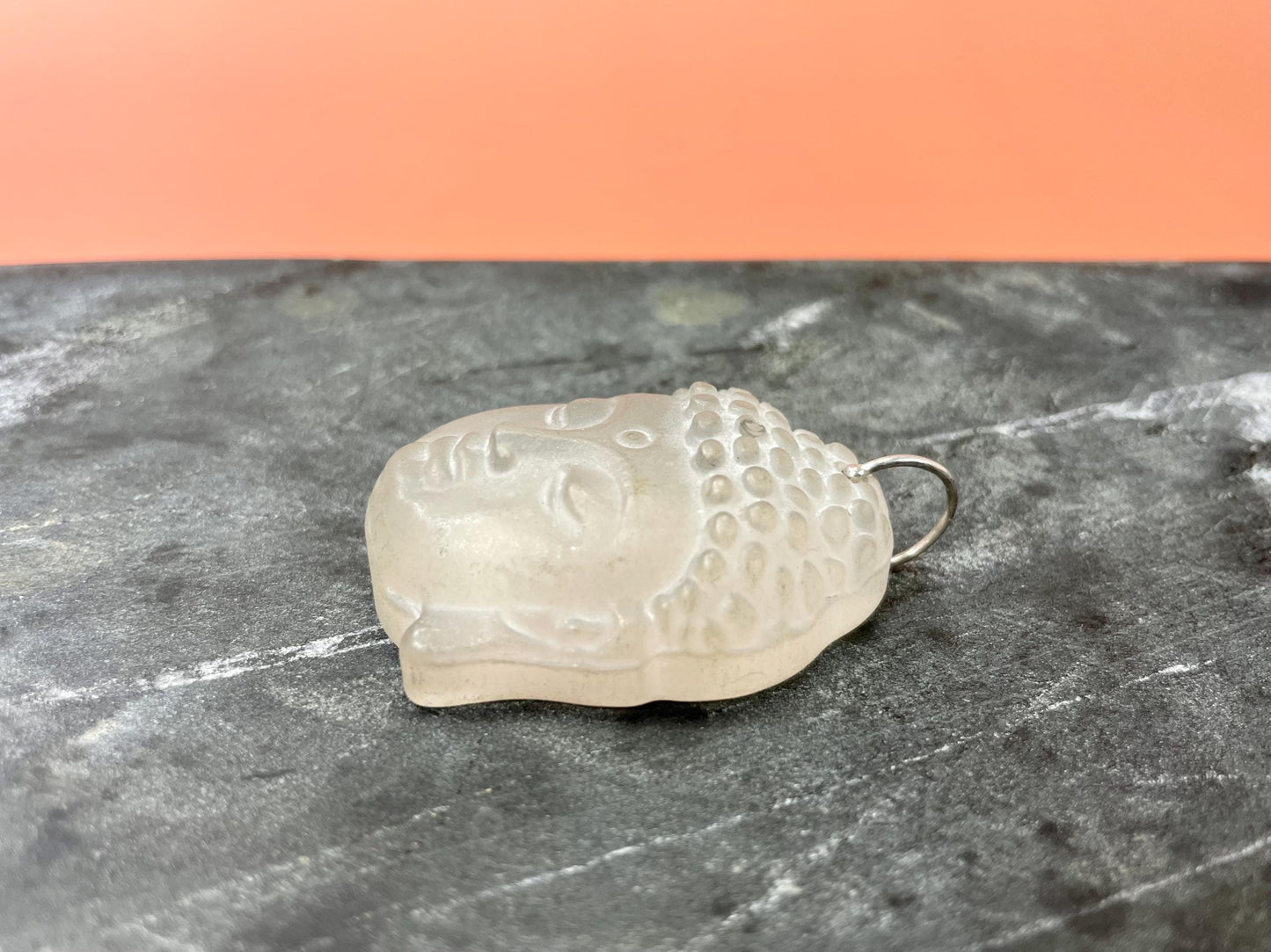 Fabulous Quartz Crystal Buddha Pendant  approximately 2 inches