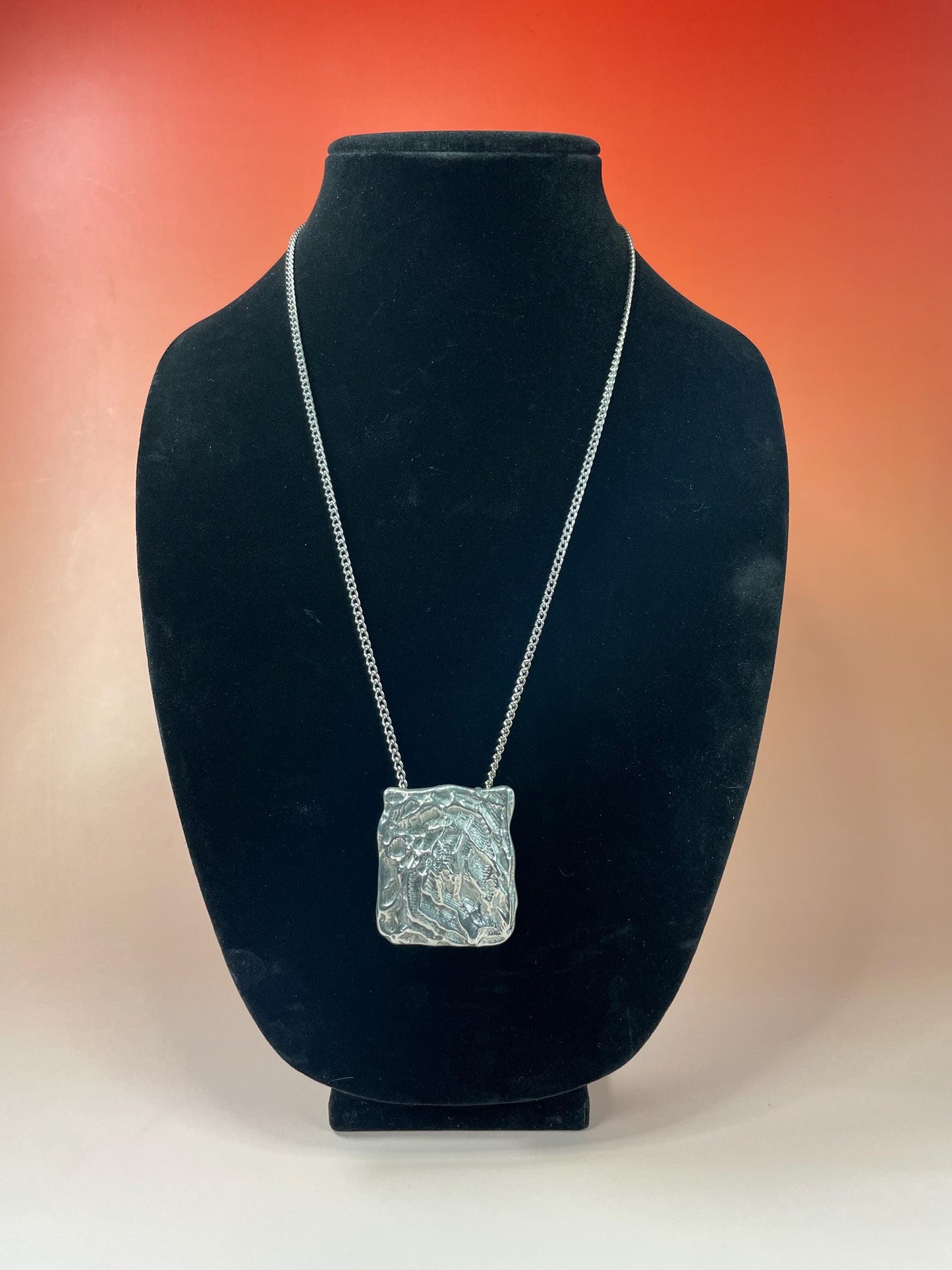 Very cool Vancouver 1.75  inch brutalist pendant  chain included