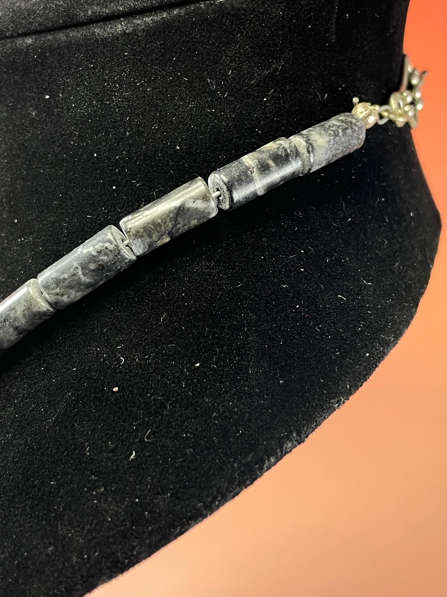 Chunky Heavy Stone Bead Necklace