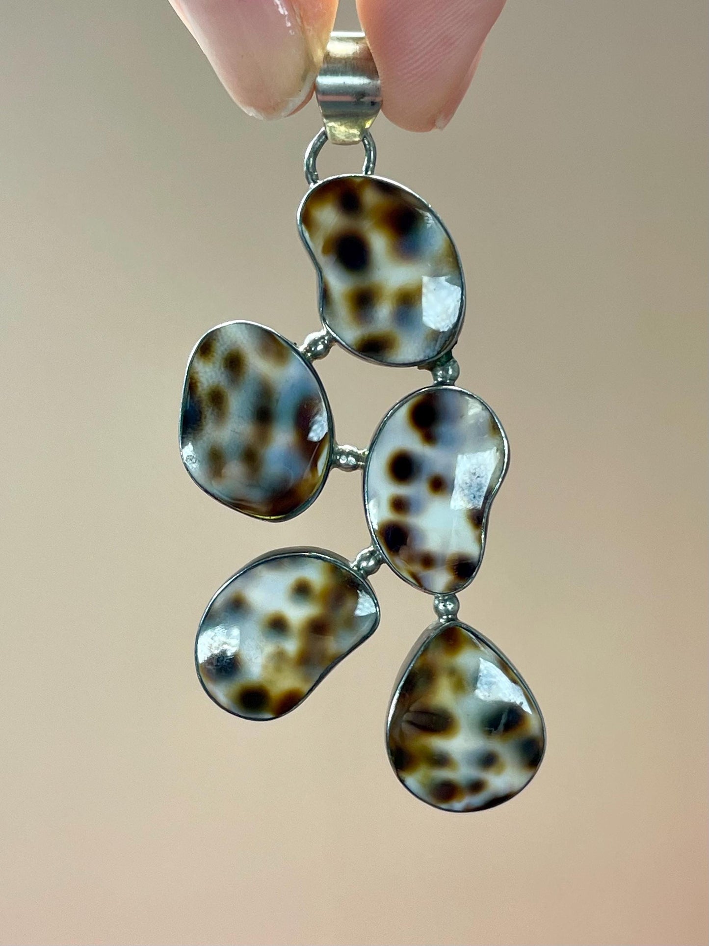 Fabulous 3 inch long abalone and silver pendant