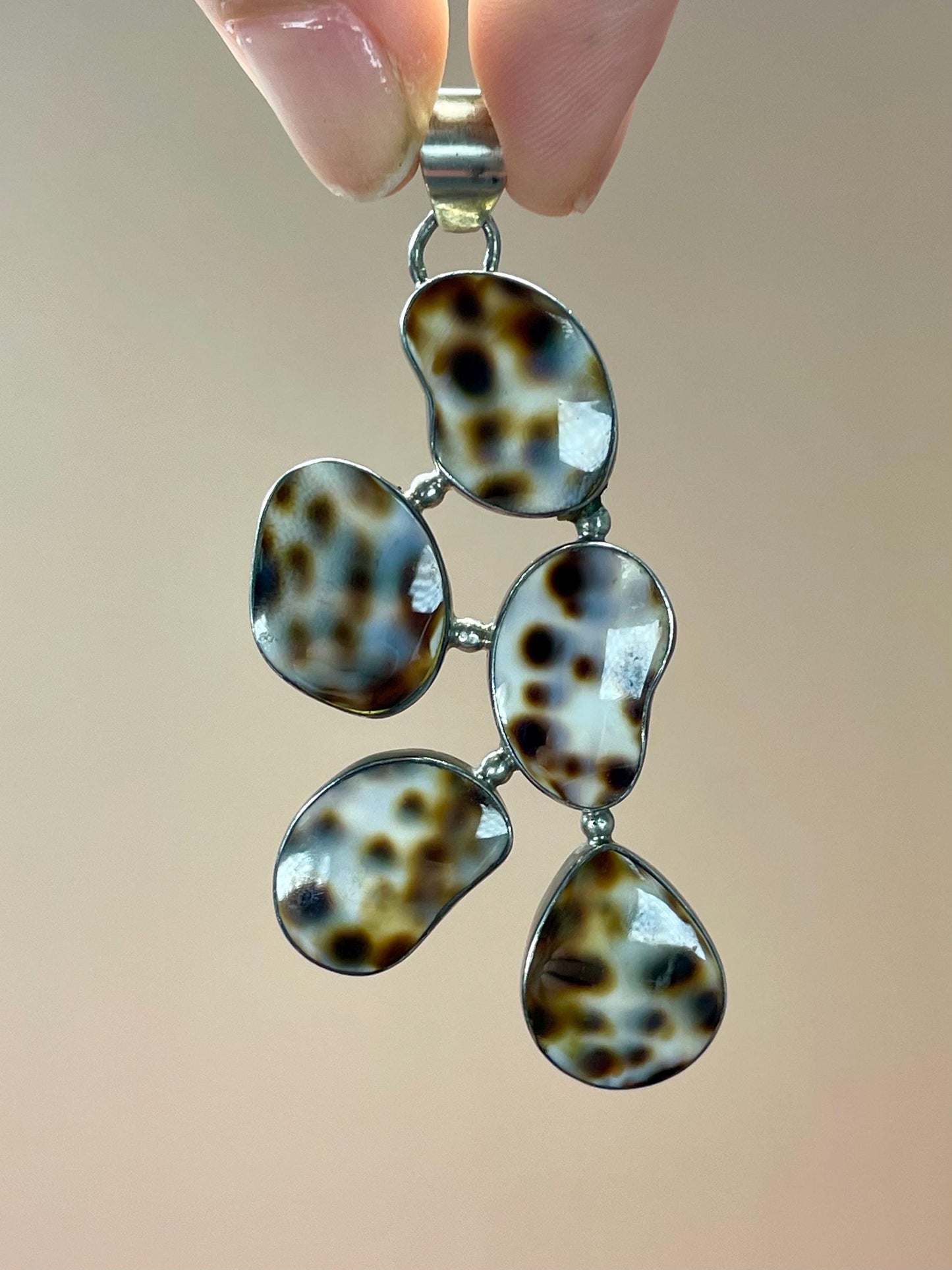 Fabulous 3 inch long abalone and silver pendant