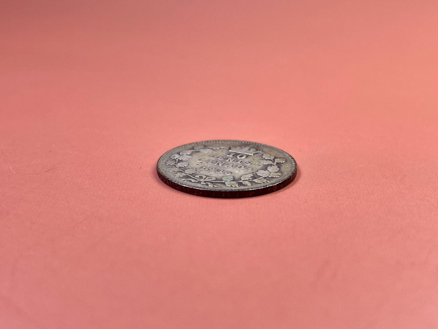 Canadian Currency Ten Cent Coin from 1936