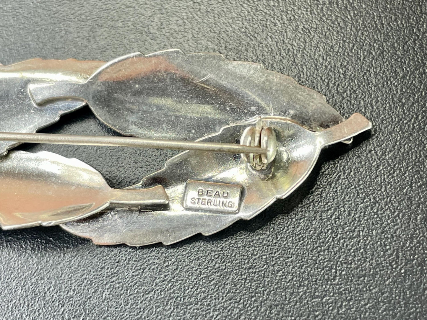 Sterling Silver Leaf Brooch
