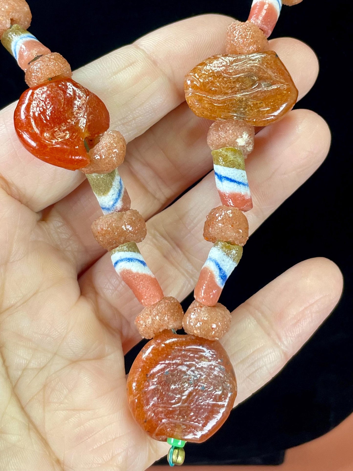 28 inch Venetian Glass Bead Necklace