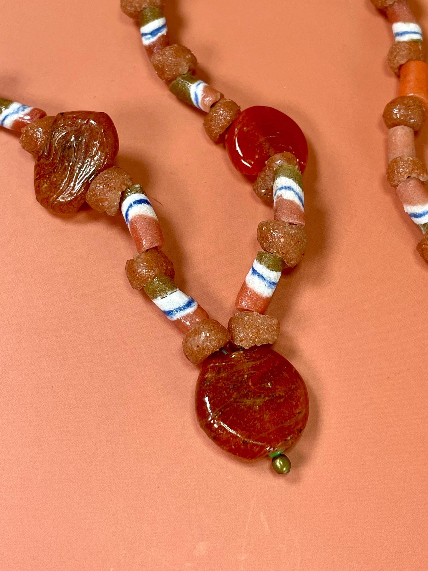 28 inch Venetian Glass Bead Necklace