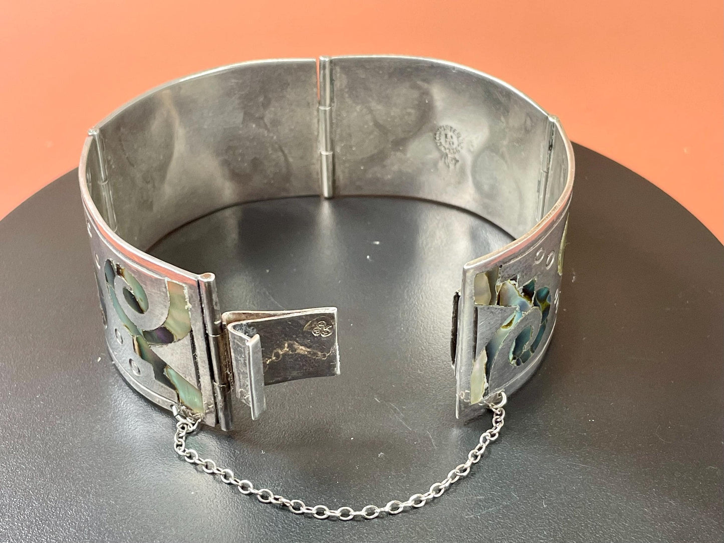Stunning Abalone and Mexican Sterling silver bracelet