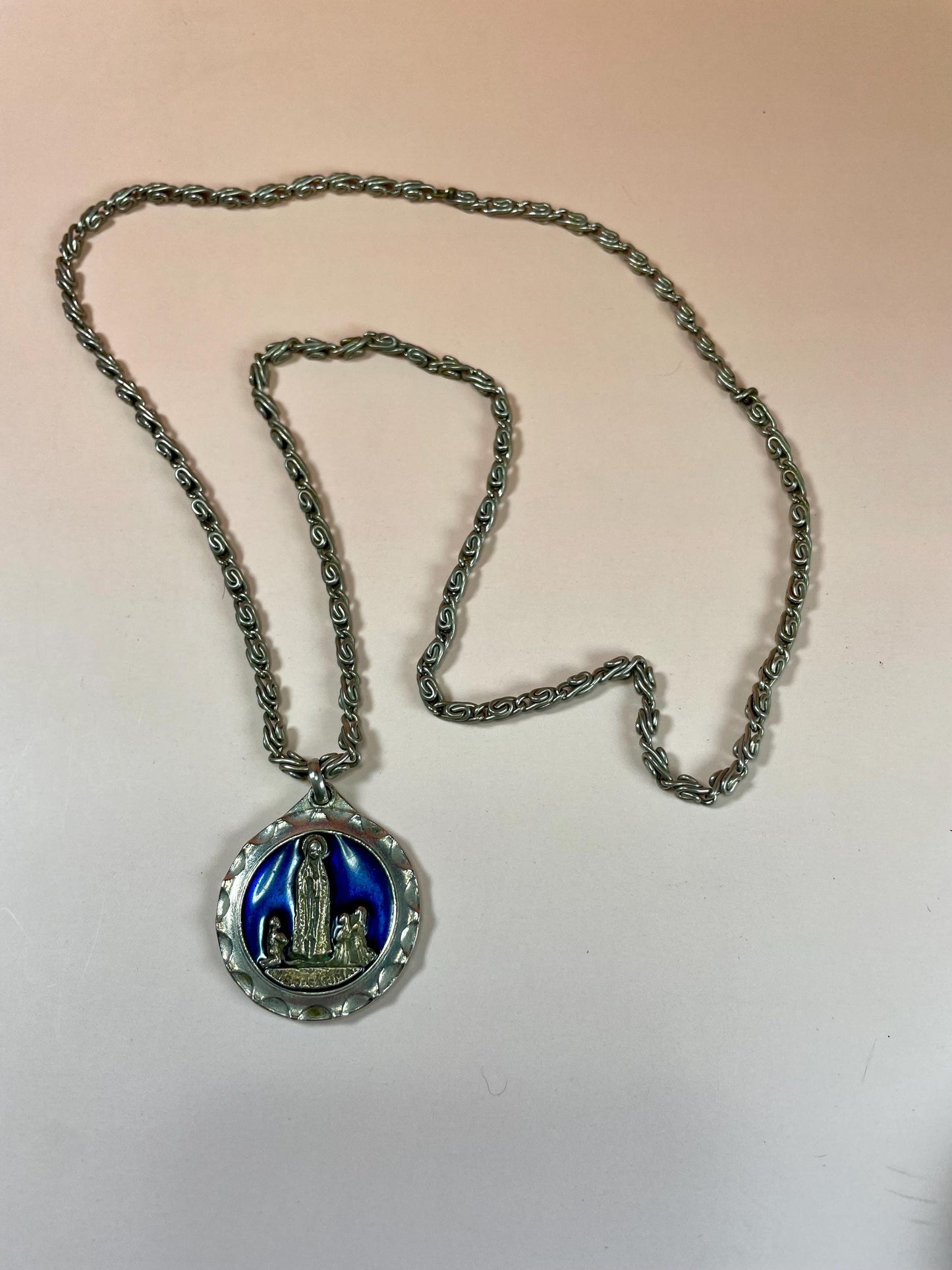 Lady of Fatima with 3 Shepards Necklace