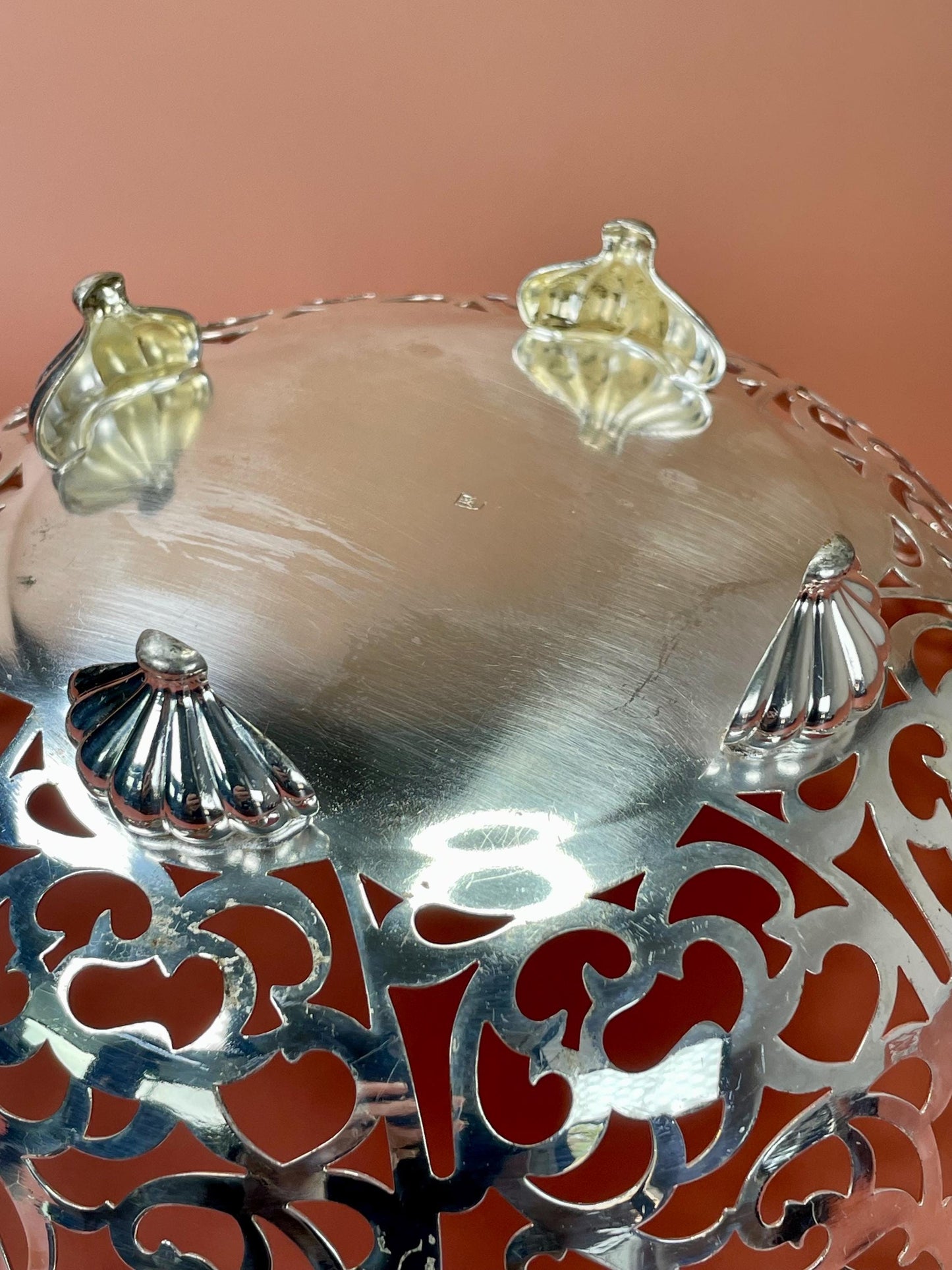 Stunning Silver Plated Lace Serving Dish