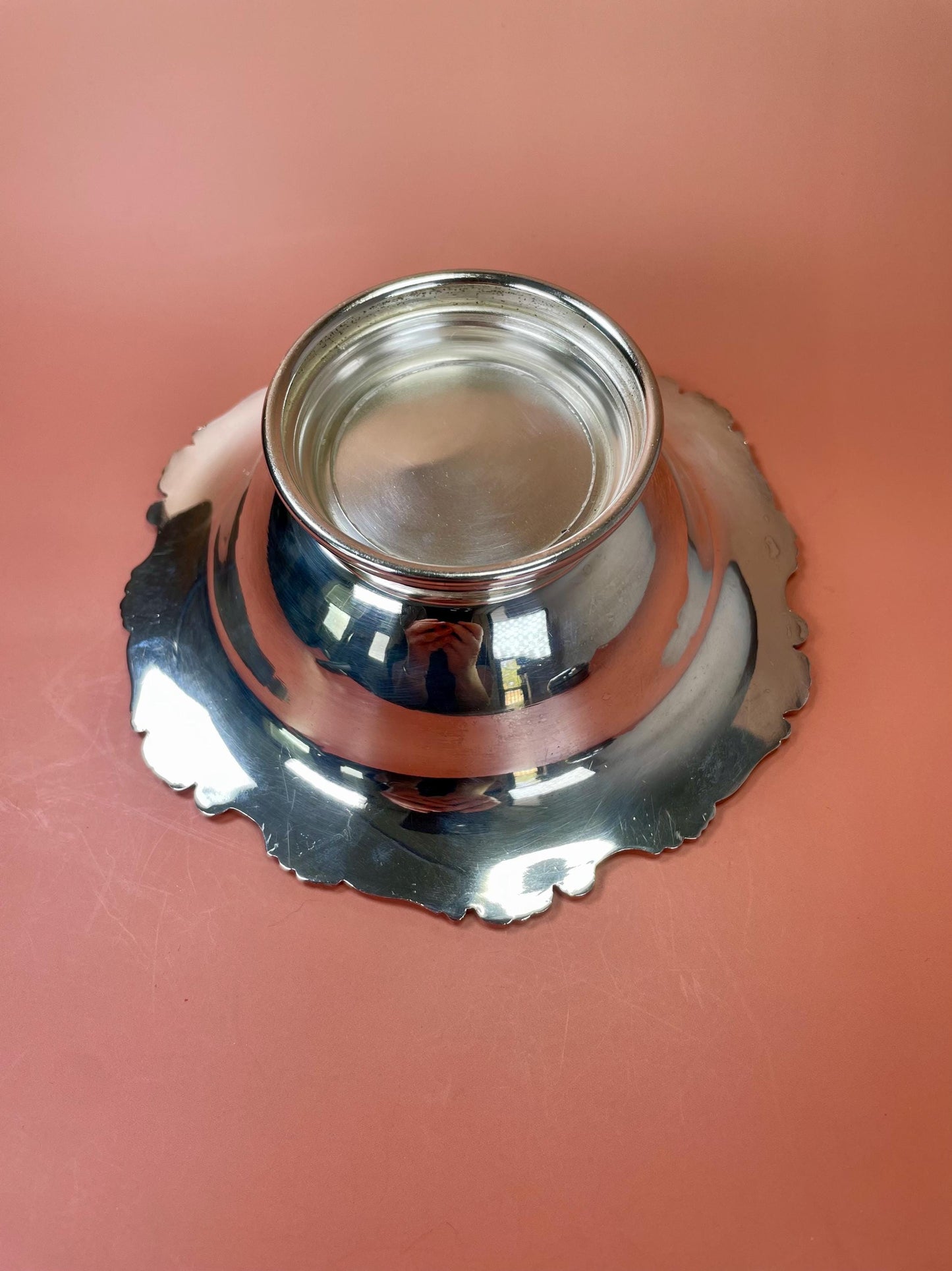 Lovely Silver Plated Serving Dish  6.5 inches