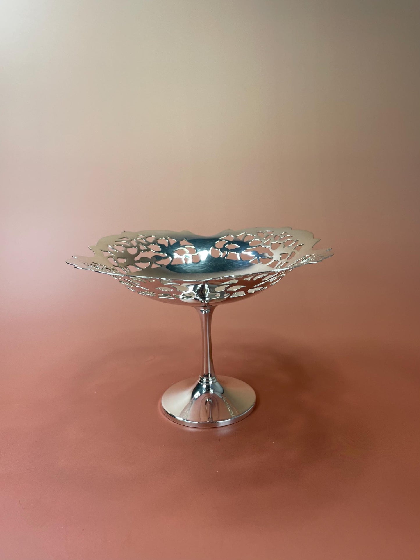 Silver Plated Pedestal Serving Dish  5.5 inches wide