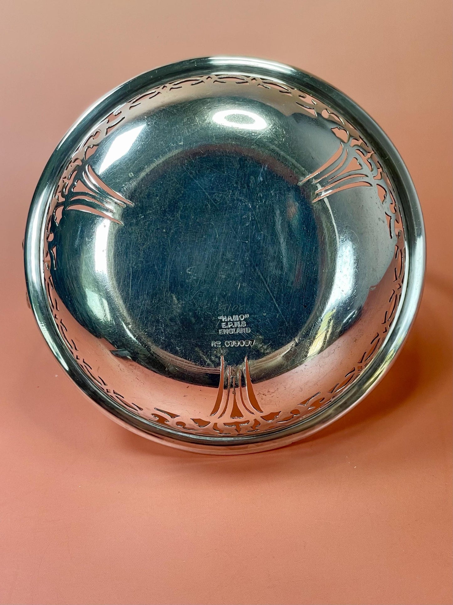 Delicate Silver Plated Handled Basket Derving Dish