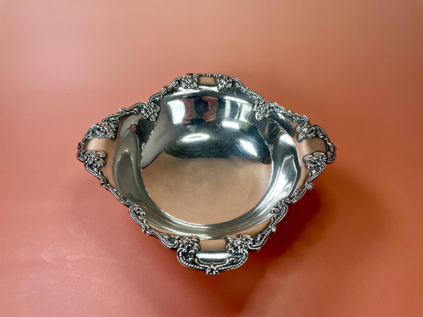 Lovely Silver Plated Serving Dish  6.5 inches wide