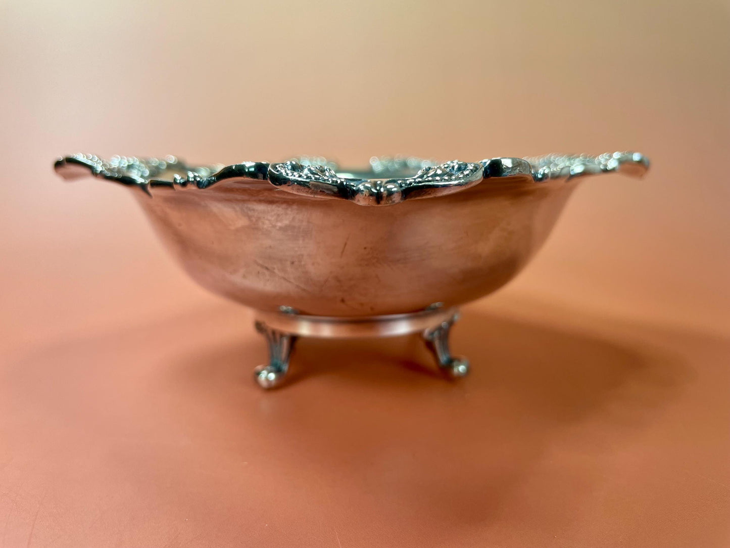 Lovely Silver Plated Serving Dish  6.5 inches wide