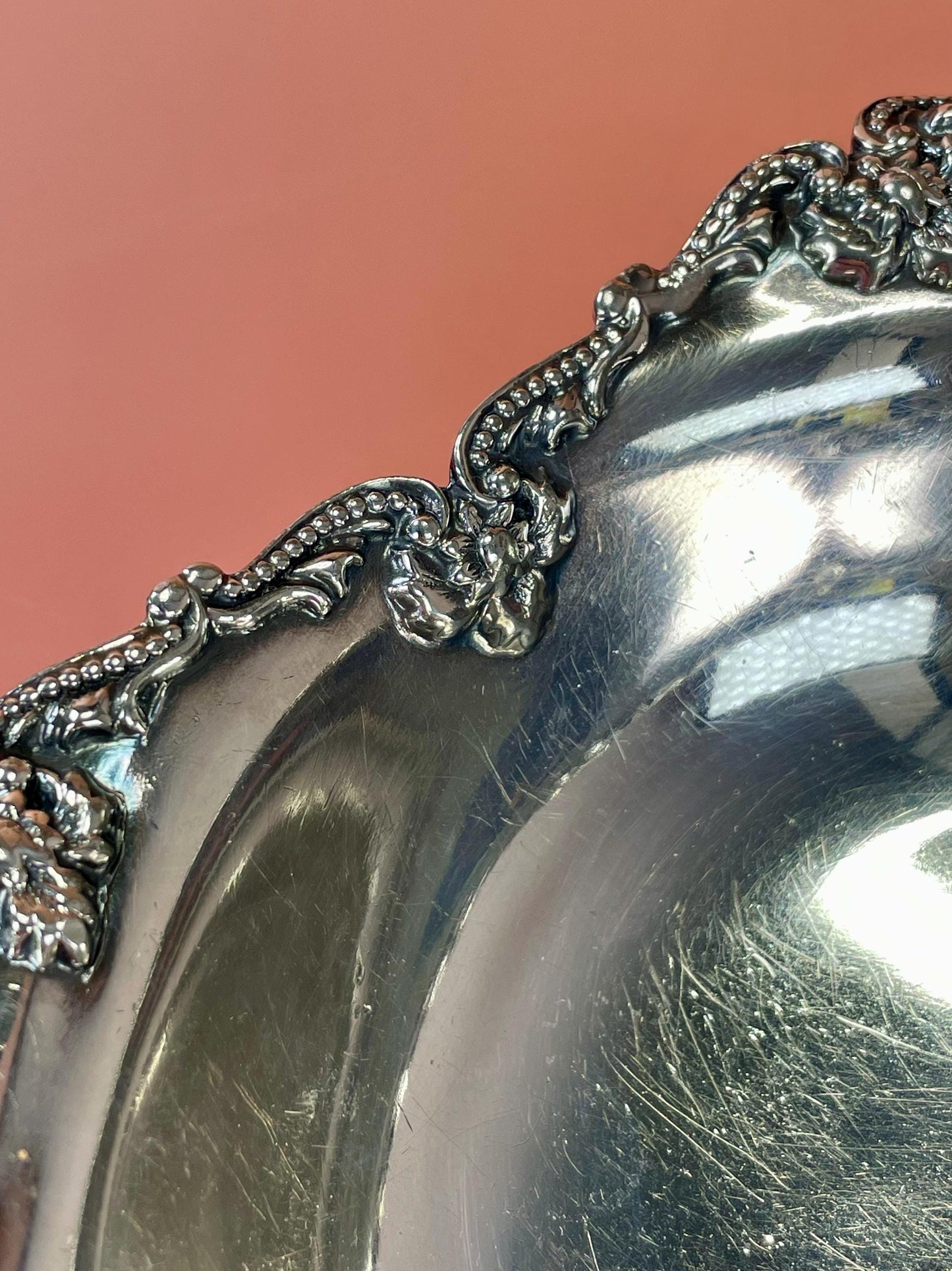 Lovely Silver Plated Serving Dish  6.5 inches wide