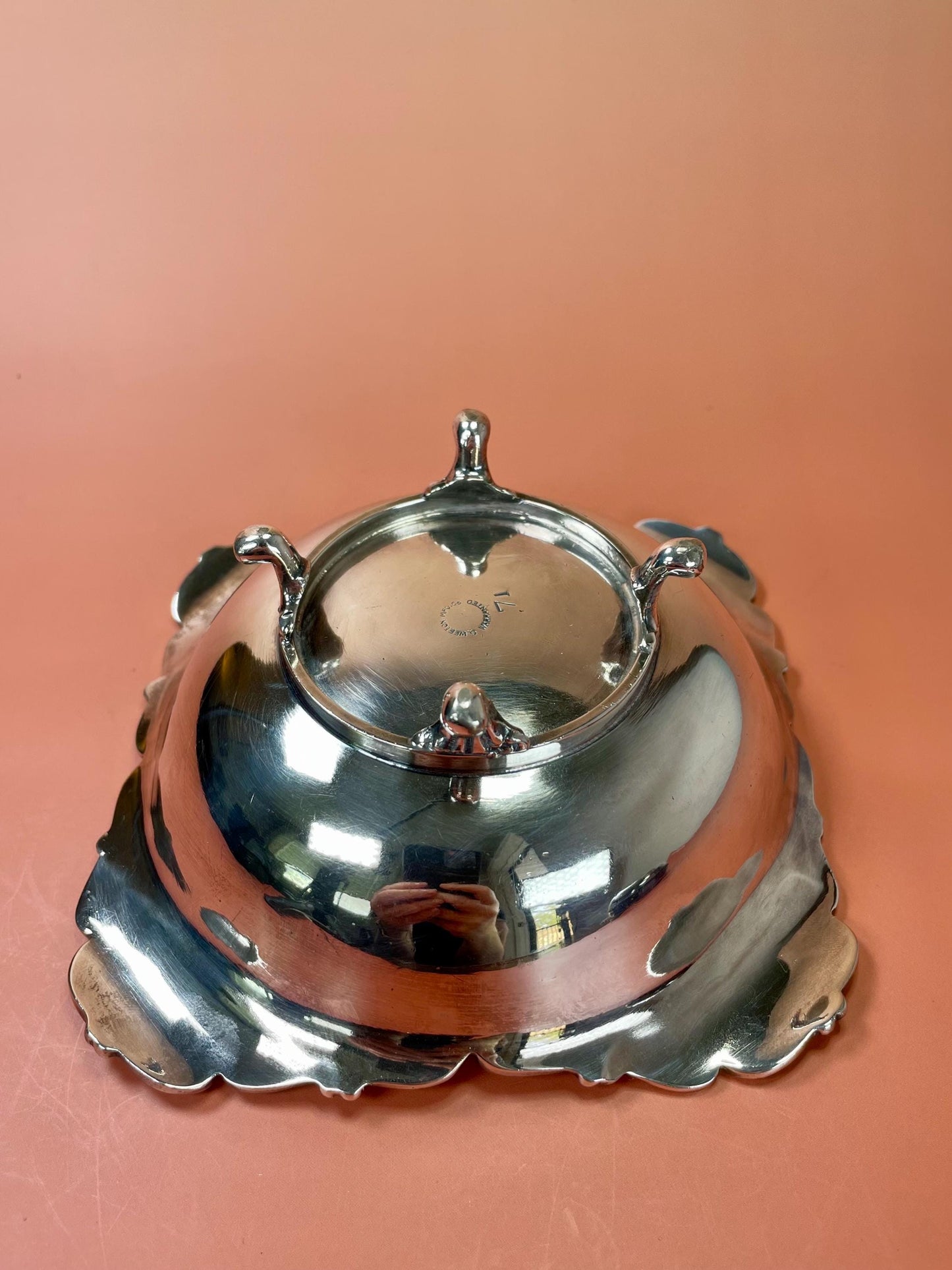 Lovely Silver Plated Serving Dish  6.5 inches wide