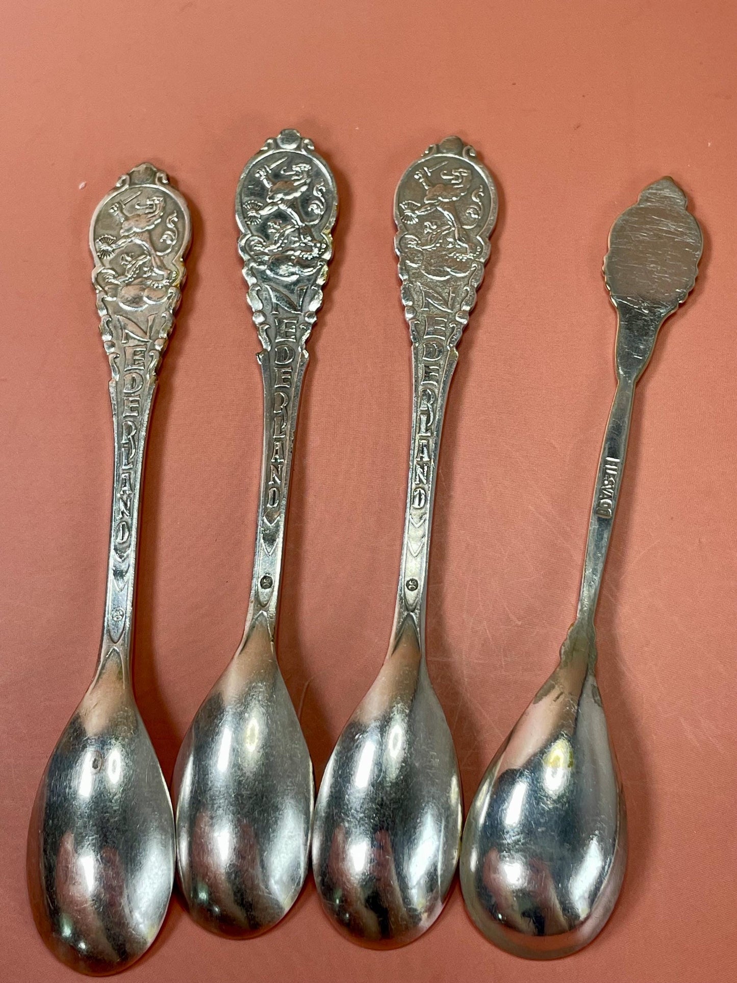 8 Silver Plated Collectors Spoons from The Netherlands