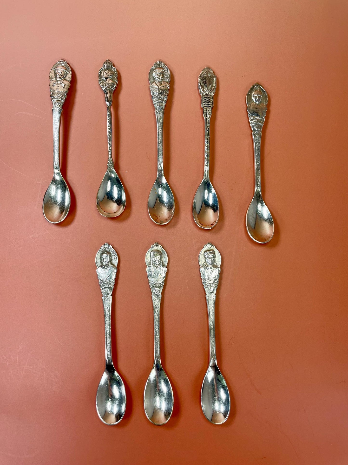 8 Silver Plated Collectors Spoons from The Netherlands