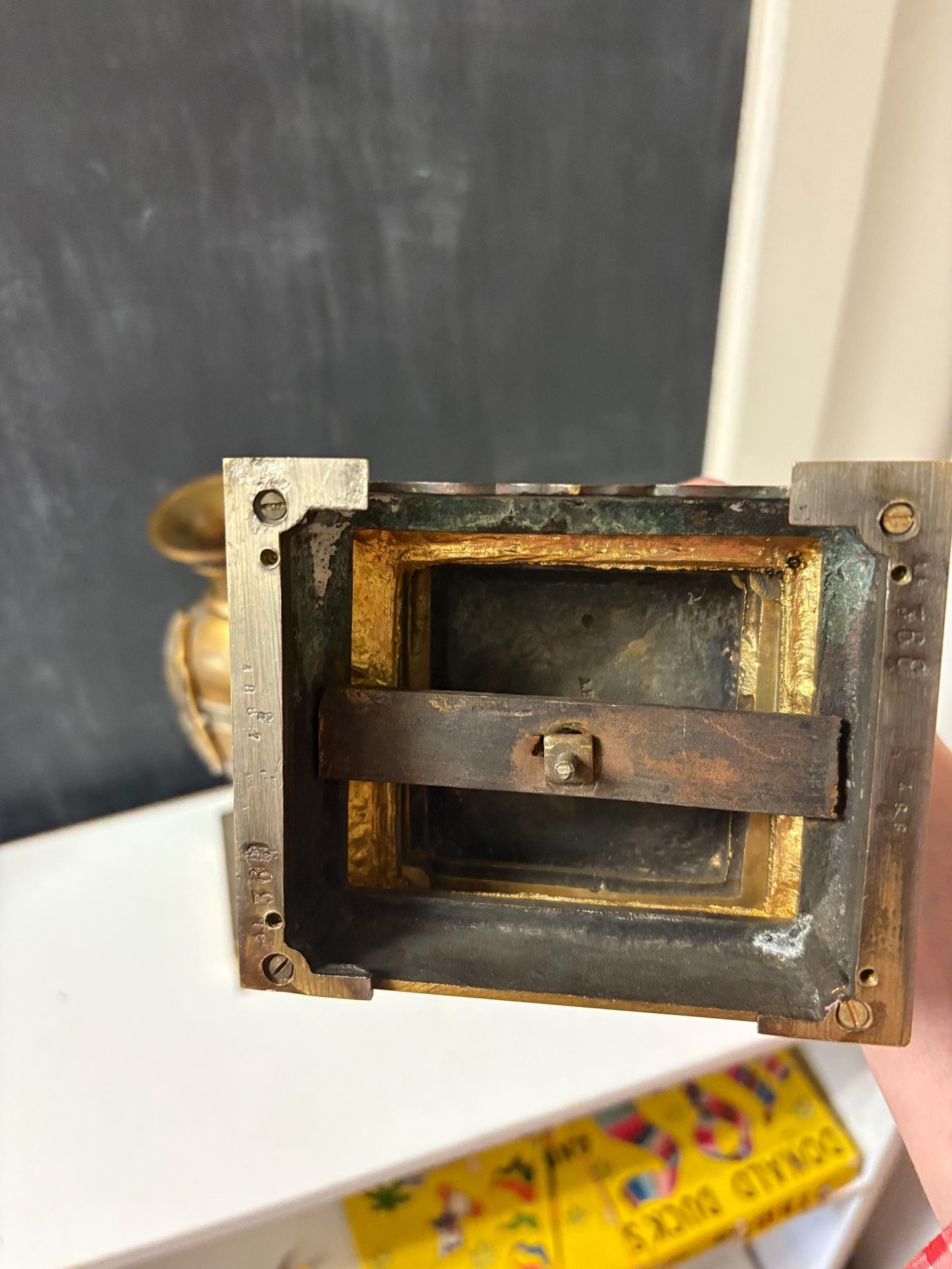 Stunning antique Japanese bronze candle holder urns   magical patina  11 inches high  perfection Meiji period  wow - B