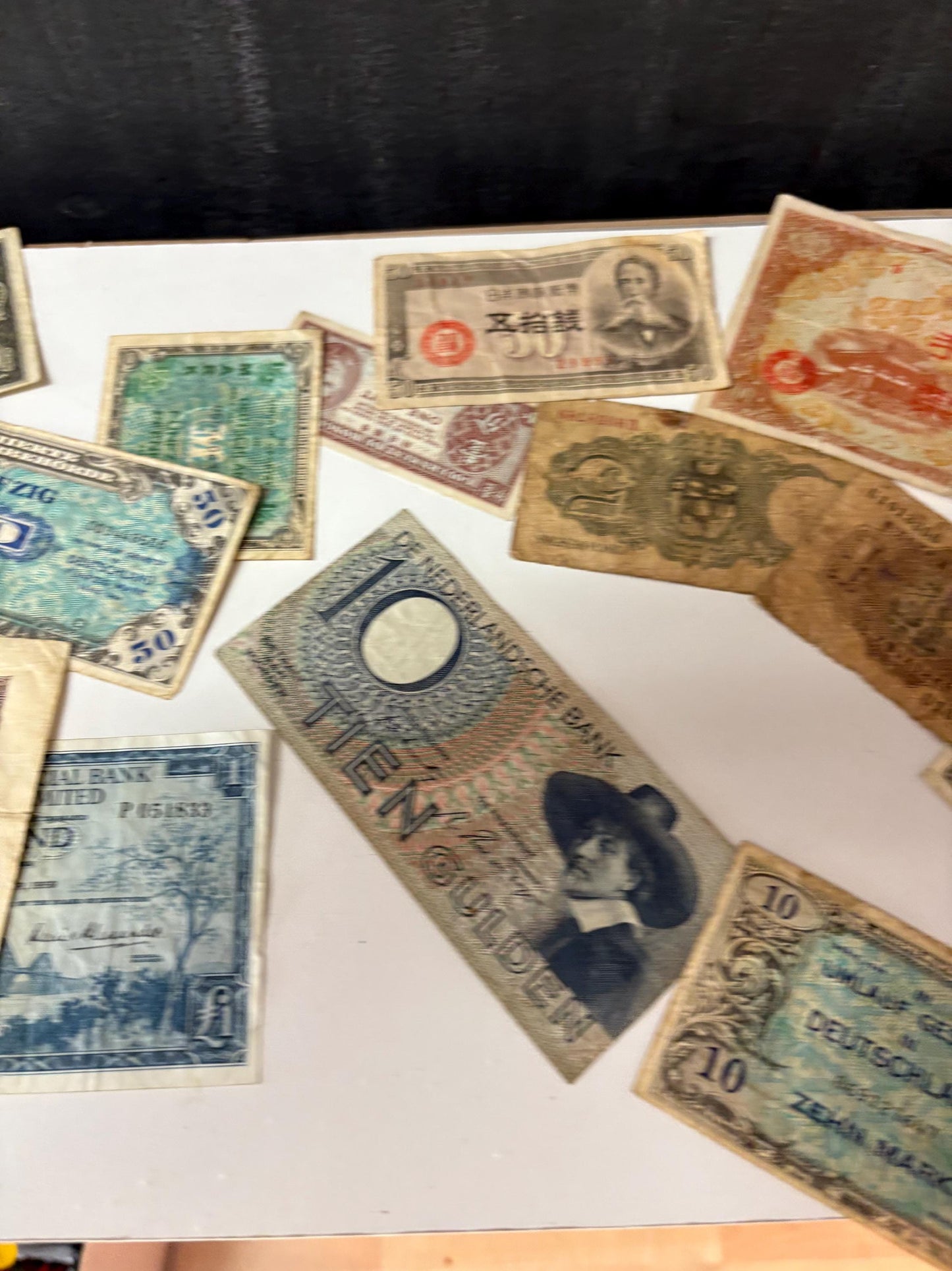 Pile of old world money